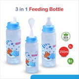 Apple Baby 3-in-1 Feeding Bottle with Nipple, Spout, and Spoon_ 8OZ 250ML_01A02