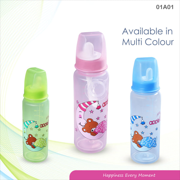 Apple Baby 3-in-1 Feeding Bottle with Nipple, Spout, and Spoon_ 8OZ 250ML_01A02