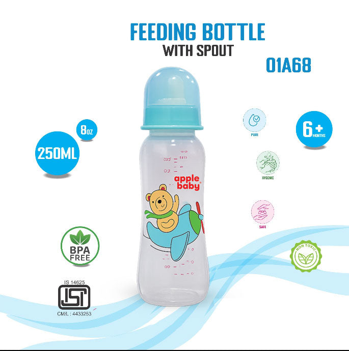 FEEDING BOTTLE WITH SPOUT_80Z 250ML_01A68 (Pack of 3)