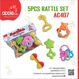 AC407 APPLE BABY 5PCS RATTLE SET