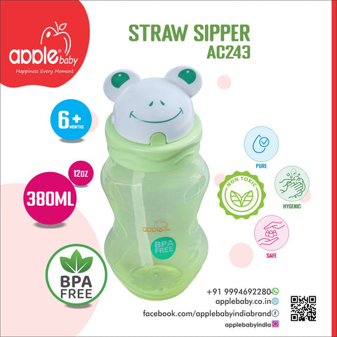 APPLE BABY SIPPER STRAW SIPPER 12oz/360ml_AC243