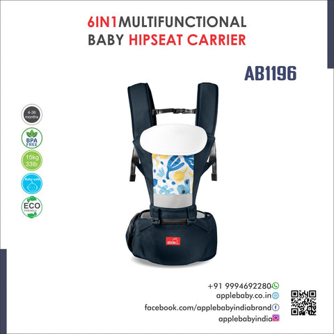 APPLE BABY 6 IN 1 MULTI FUNCTIONAL BABY HIP SEAT CARRIER _AB1196
