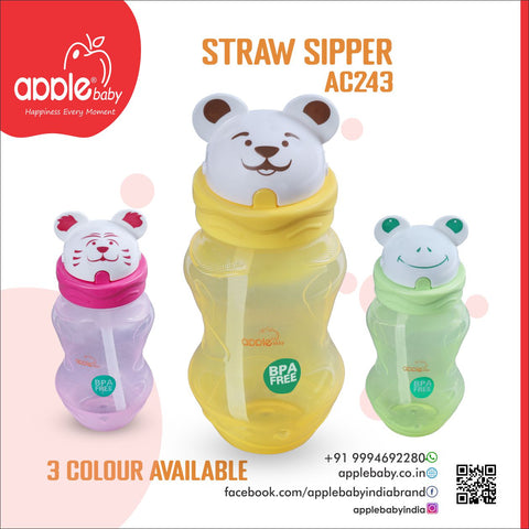 APPLE BABY SIPPER STRAW SIPPER 12oz/360ml_AC243