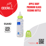 APPLE BABY PREMIUM GLASS  FEEDING BOTTLE 8oz / 250 ML