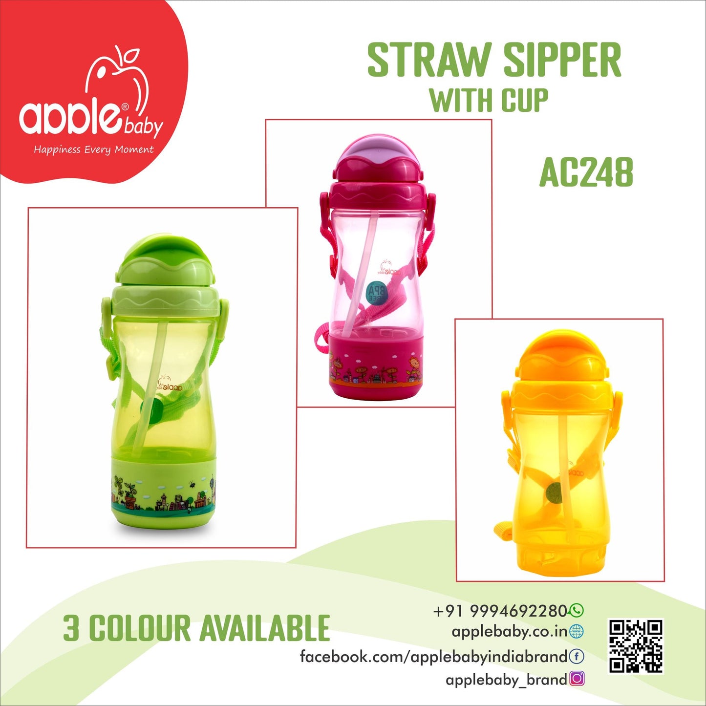STRAW SIPPER 13OZ/380ML_AC248 (Pack of 2)