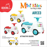 apple baby Rider on Car for Kids Mini Rider for Kids | Push Car Rider with Smooth Wheels Baby Car Suitable for Boys & Girls Age 0-3 Year | AR133