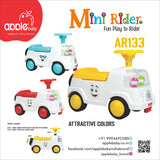 apple baby Rider on Car for Kids Mini Rider for Kids | Push Car Rider with Smooth Wheels Baby Car Suitable for Boys & Girls Age 0-3 Year | AR133