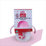 TWO HANDLE SILICONE SOFT SPOUT CUP 80Z/210ML_AC299