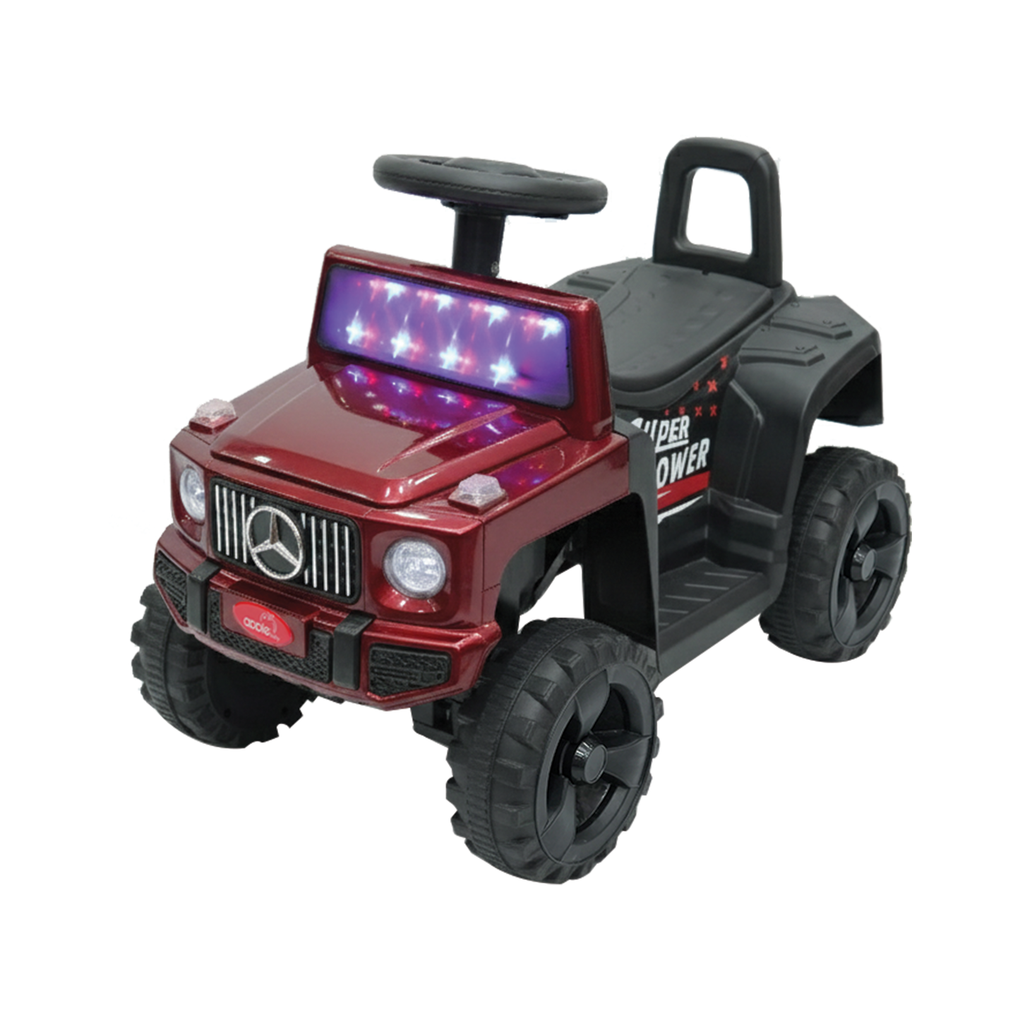 Apple Baby G-Wagon Style Ride-On Push Car | LED Light Windshield & Music | Foot-to-Floor SUV | Ages 1-3 AR002