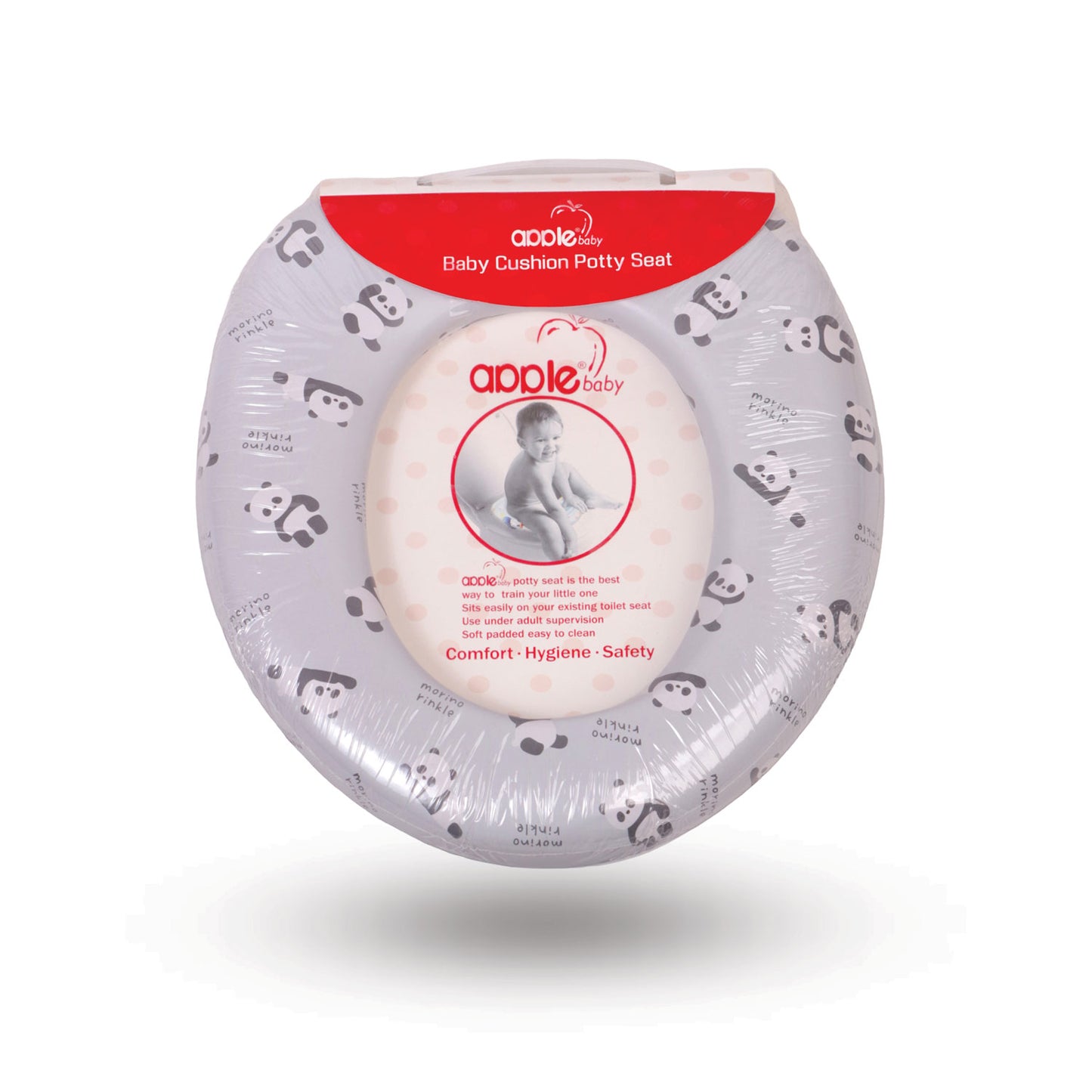 Apple Baby cushion potty seat packaging on a white background