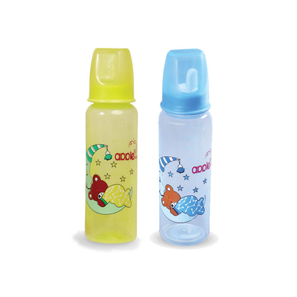 Apple Baby 3-in-1 Feeding Bottle with Nipple, Spout, and Spoon_ 8OZ 250ML_01A02 (Pack of 2)