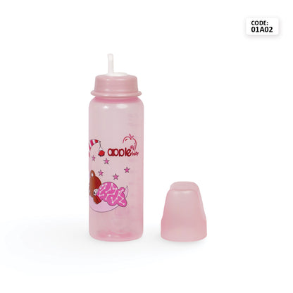 Apple Baby 3-in-1 Feeding Bottle with Nipple, Spout, and Spoon_ 8OZ 250ML_01A02 (Pack of 2)