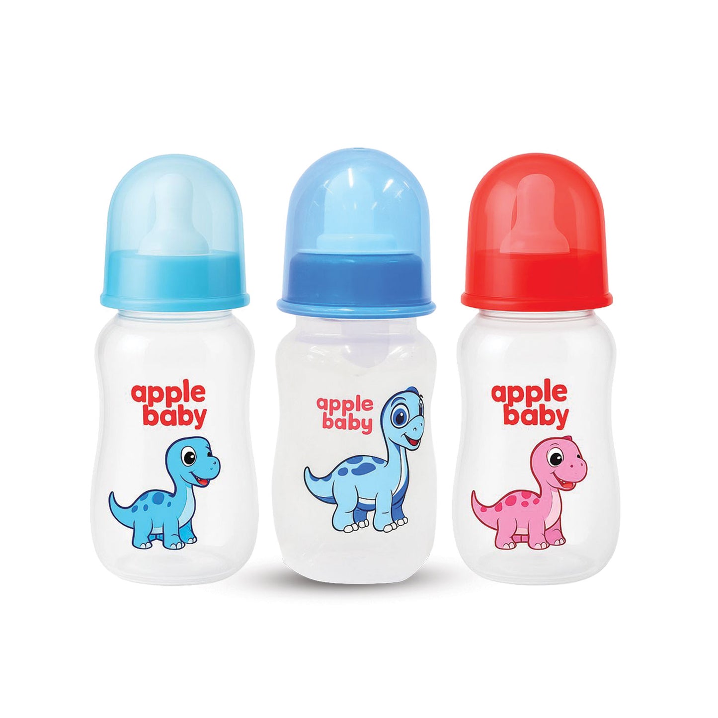 APPLE BABY FEEDING BOOTS BOTTLE WITH SPOUT 4OZ (125ML) 01A67 (Pack of 3)
