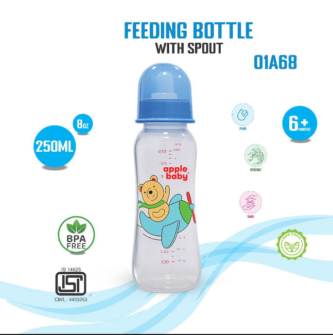 FEEDING BOTTLE WITH SPOUT_80Z 250ML_01A68 (Pack of 3)