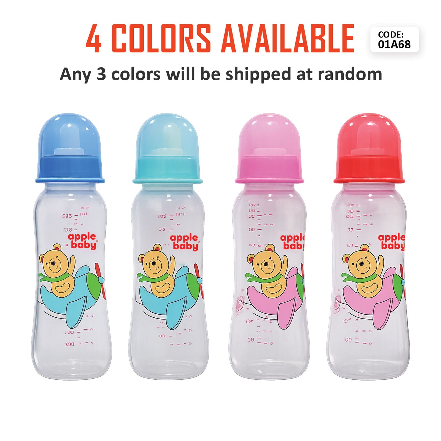 FEEDING BOTTLE WITH SPOUT_80Z 250ML_01A68 (Pack of 3)