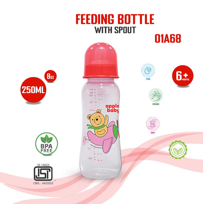 FEEDING BOTTLE WITH SPOUT_80Z 250ML_01A68 (Pack of 3)
