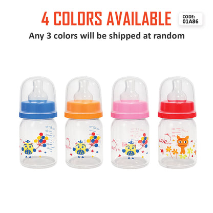 APPLEBABY2 IN 1 FEEDING BOTTLE HIGH -QUALITY,  BPA-free Materials 2oz_60ml_01A86 (Pack of 3)