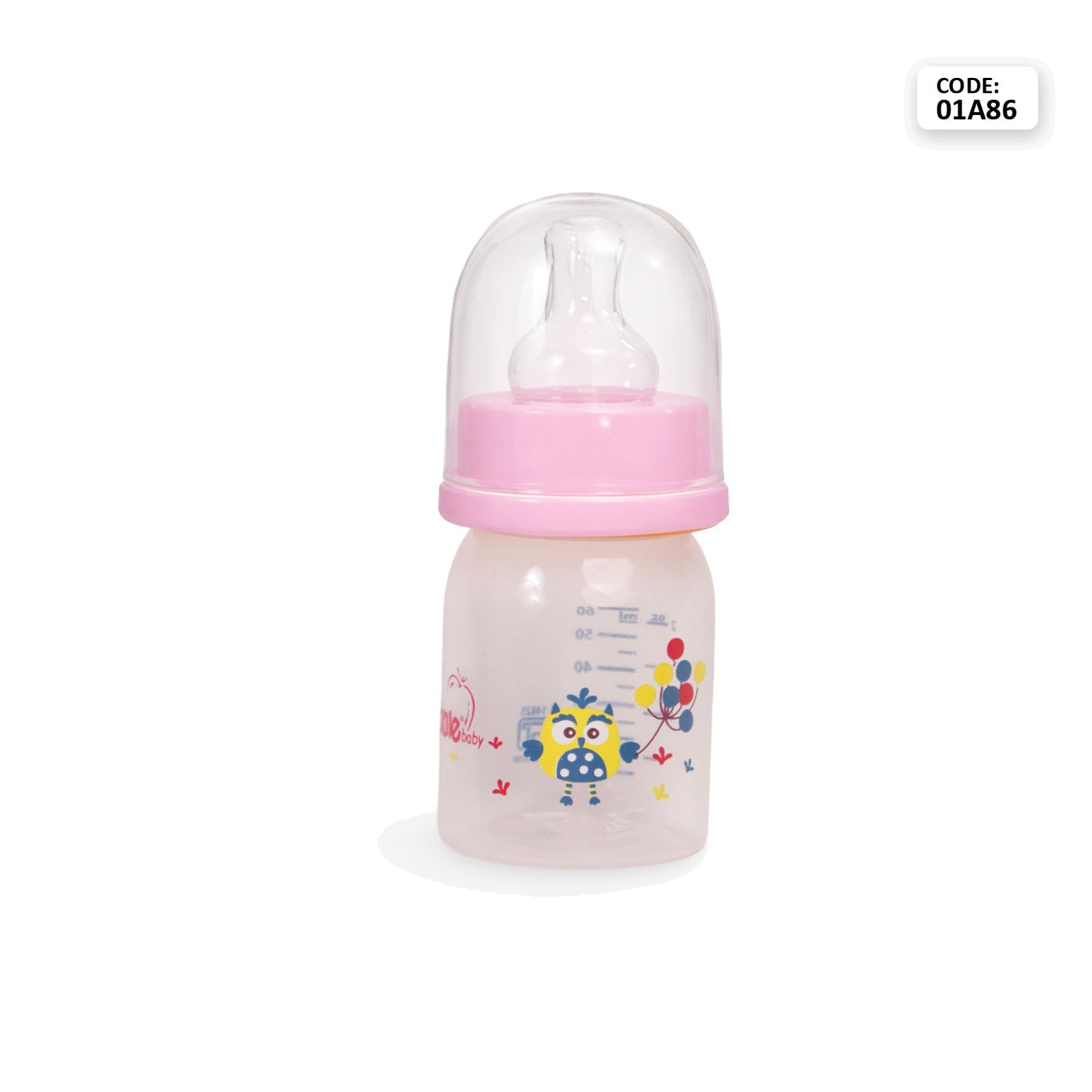 APPLEBABY2 IN 1 FEEDING BOTTLE HIGH -QUALITY,  BPA-free Materials 2oz_60ml_01A86 (Pack of 3)