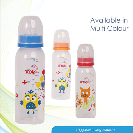 APPLEBABY BOTTLE WITH SILICONE NIPPLE_8OZ-250ML_01A88 (Pack of 3)