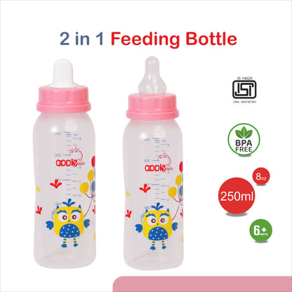 APPLEBABY BOTTLE WITH SILICONE NIPPLE_8OZ-250ML_01A88 (Pack of 3)