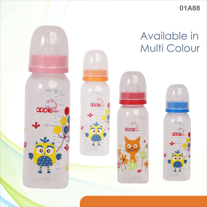 APPLEBABY BOTTLE WITH SILICONE NIPPLE_8OZ-250ML_01A88 (Pack of 3)