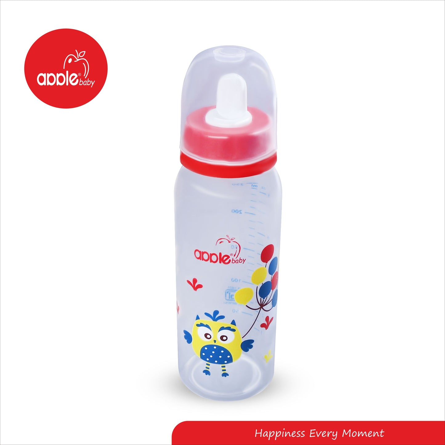 APPLEBABY BOTTLE WITH SILICONE NIPPLE_8OZ-250ML_01A88 (Pack of 3)