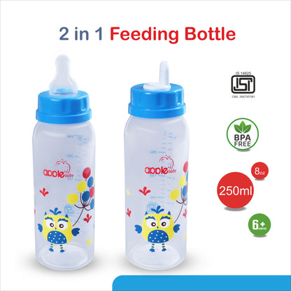 APPLEBABY BOTTLE WITH SILICONE NIPPLE_8OZ-250ML_01A88 (Pack of 3)
