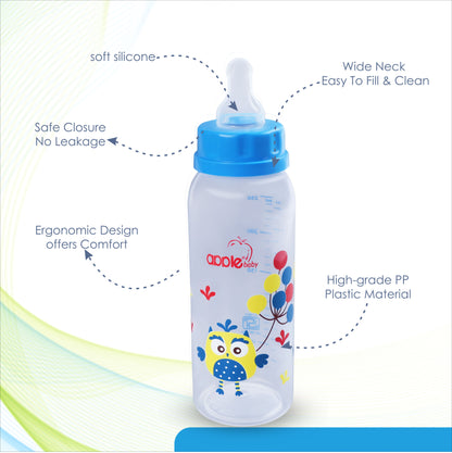 APPLEBABY BOTTLE WITH SILICONE NIPPLE_8OZ-250ML_01A88 (Pack of 3)
