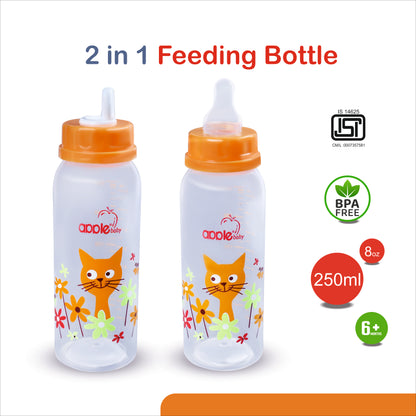 APPLEBABY BOTTLE WITH SILICONE NIPPLE_8OZ-250ML_01A88 (Pack of 3)