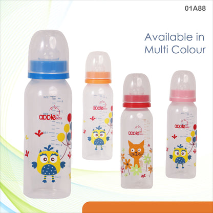 APPLEBABY BOTTLE WITH SILICONE NIPPLE_8OZ-250ML_01A88 (Pack of 3)