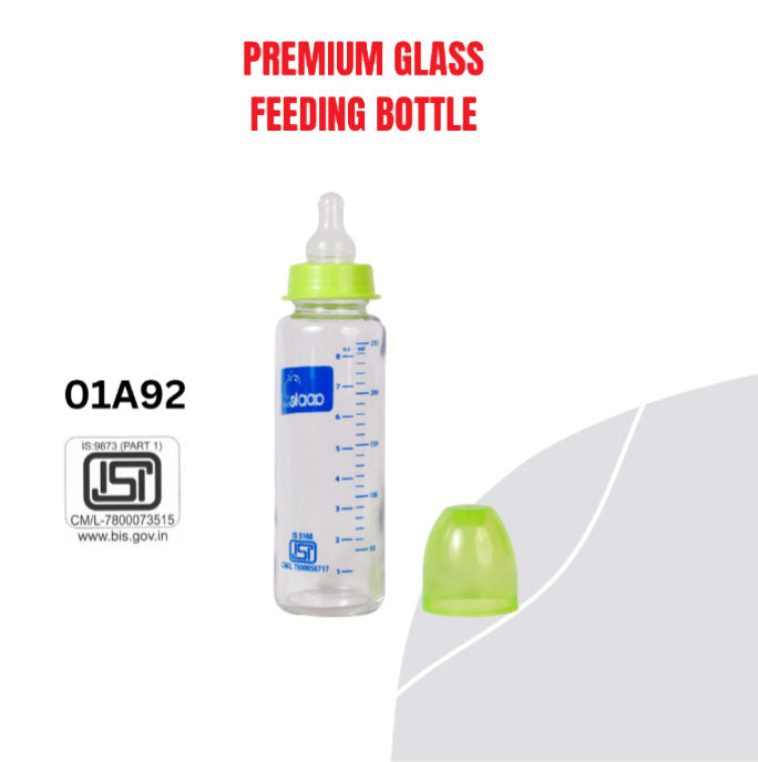 01A92 PREMIUM GLASS  FEEDING BOTTLE 8oz / 250 ML