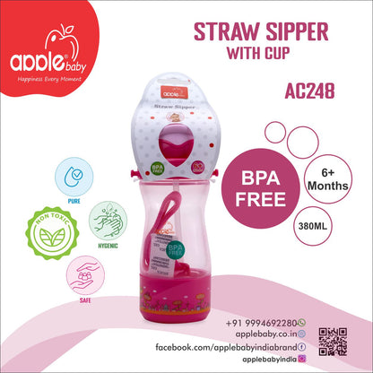 STRAW SIPPER  13OZ/380ML_AC248 (Pack of 2)
