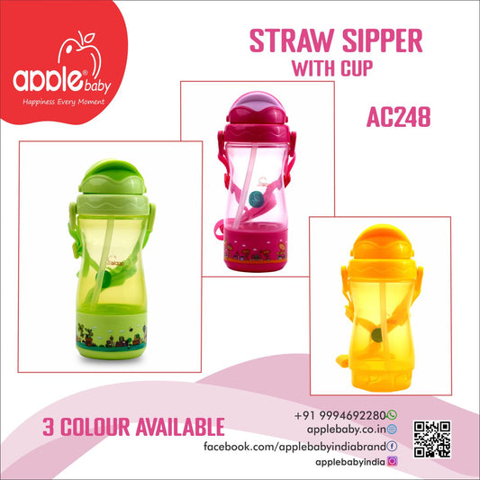 STRAW SIPPER  13OZ/380ML_AC248 (Pack of 2)