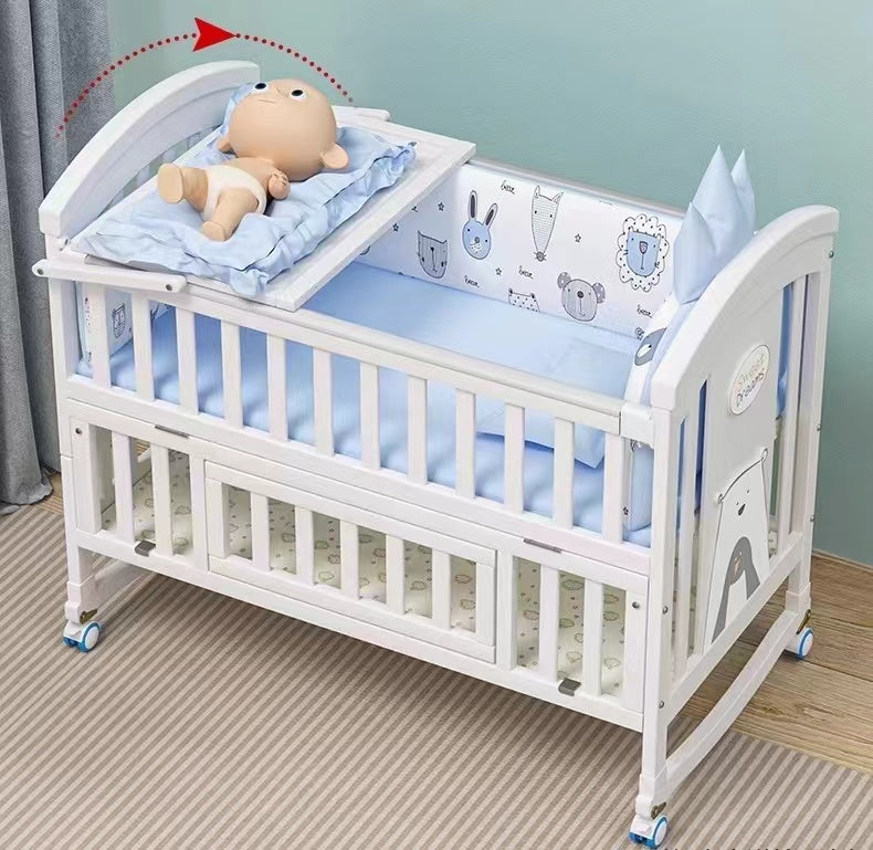 Little Straw Baby Wooden Cradle BC137