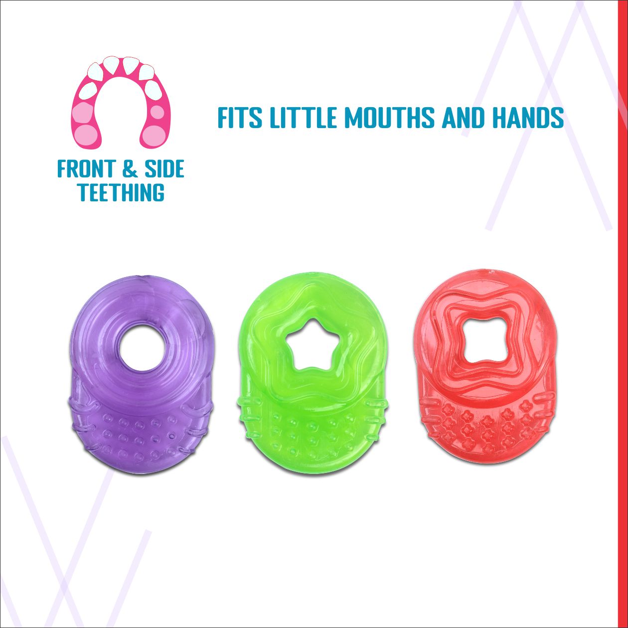 AC219_3PCS WATER FILLED TEETHER