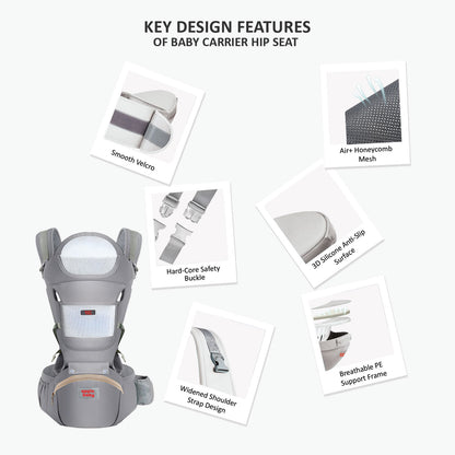 6-in-1 Ergonomic Infant Carrier | Baby Carrier with Detachable Hip Seat AB1326