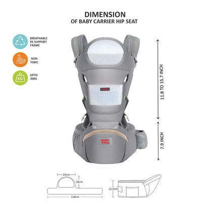 6-in-1 Ergonomic Infant Carrier | Baby Carrier with Detachable Hip Seat AB1326