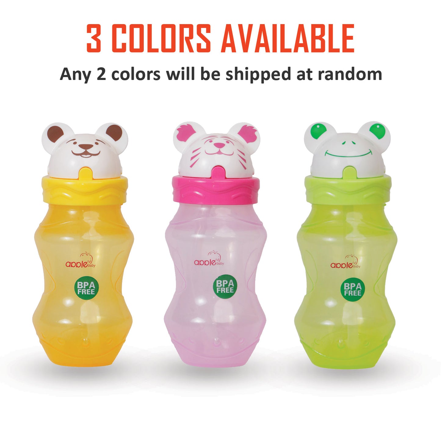 APPLE BABY SIPPER STRAW SIPPER 12oz/360ml_AC243 (Pack of 2)