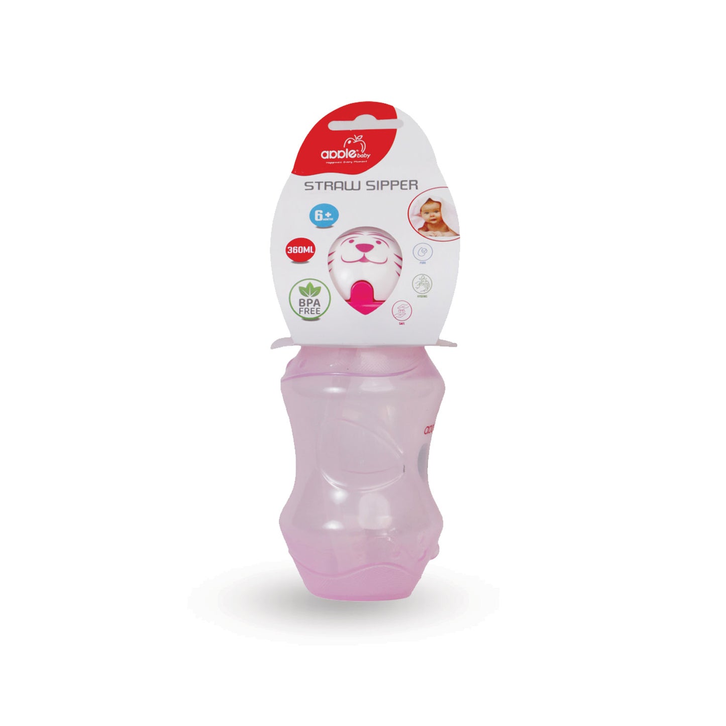 APPLE BABY SIPPER STRAW SIPPER 12oz/360ml_AC243 (Pack of 2)