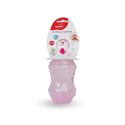 APPLE BABY SIPPER STRAW SIPPER 12oz/360ml_AC243 (Pack of 2)