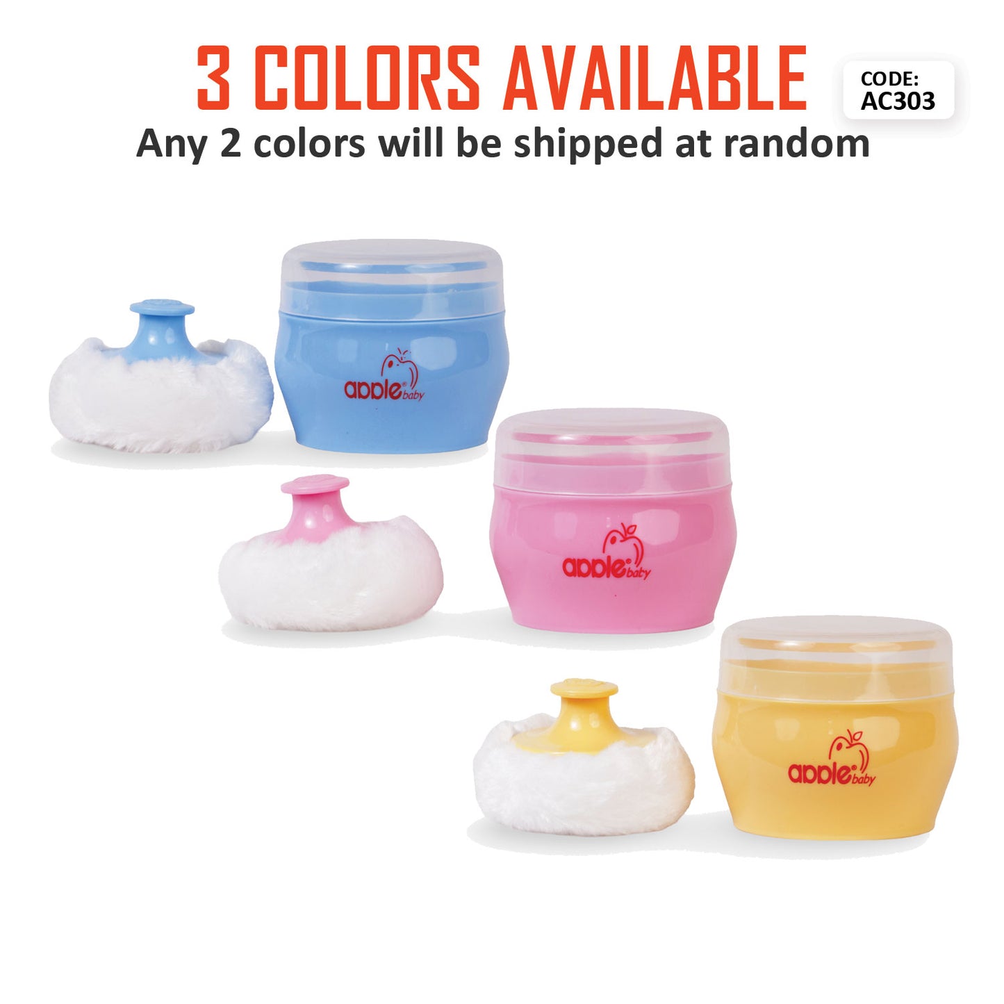 AC303 POWDER BOX_WITH PUFF (Pack of 2)