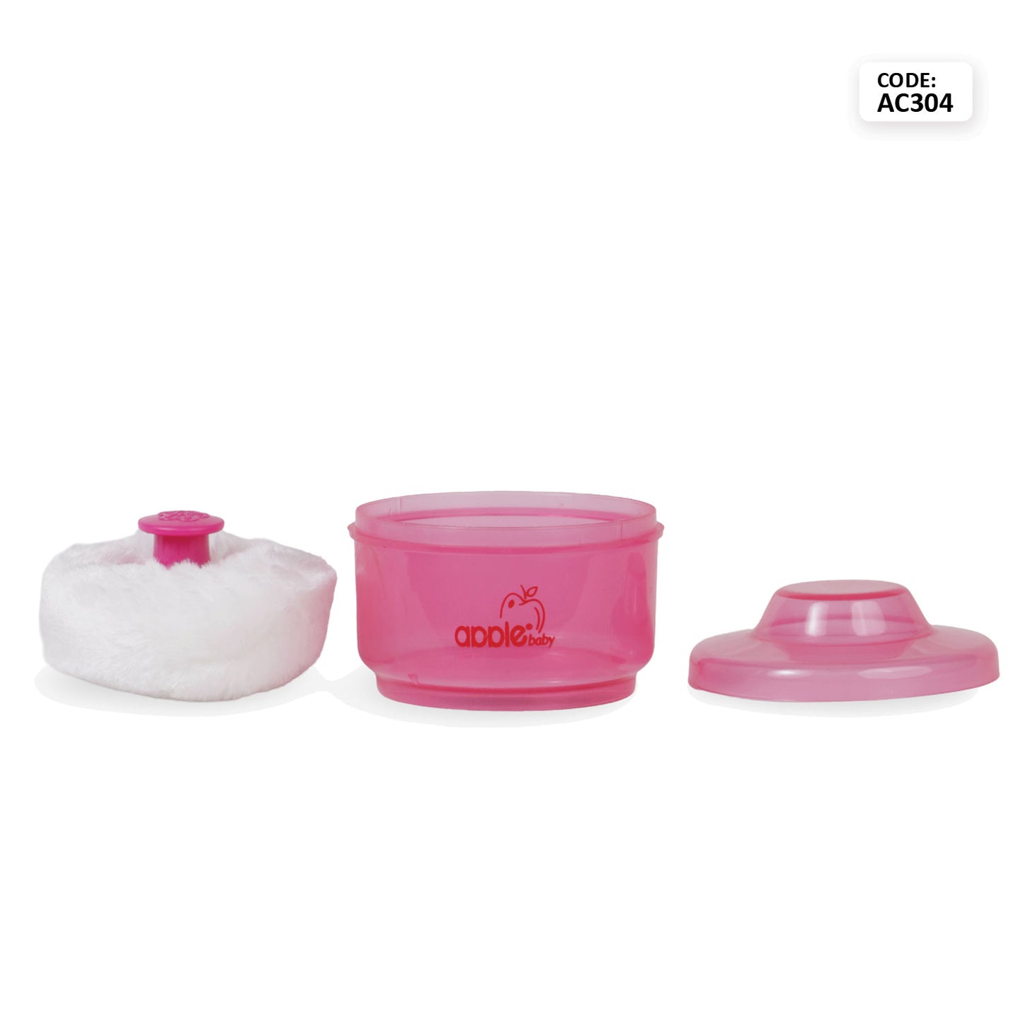 POWDER BOX WITH PUFF AC304  (Pack of 2)
