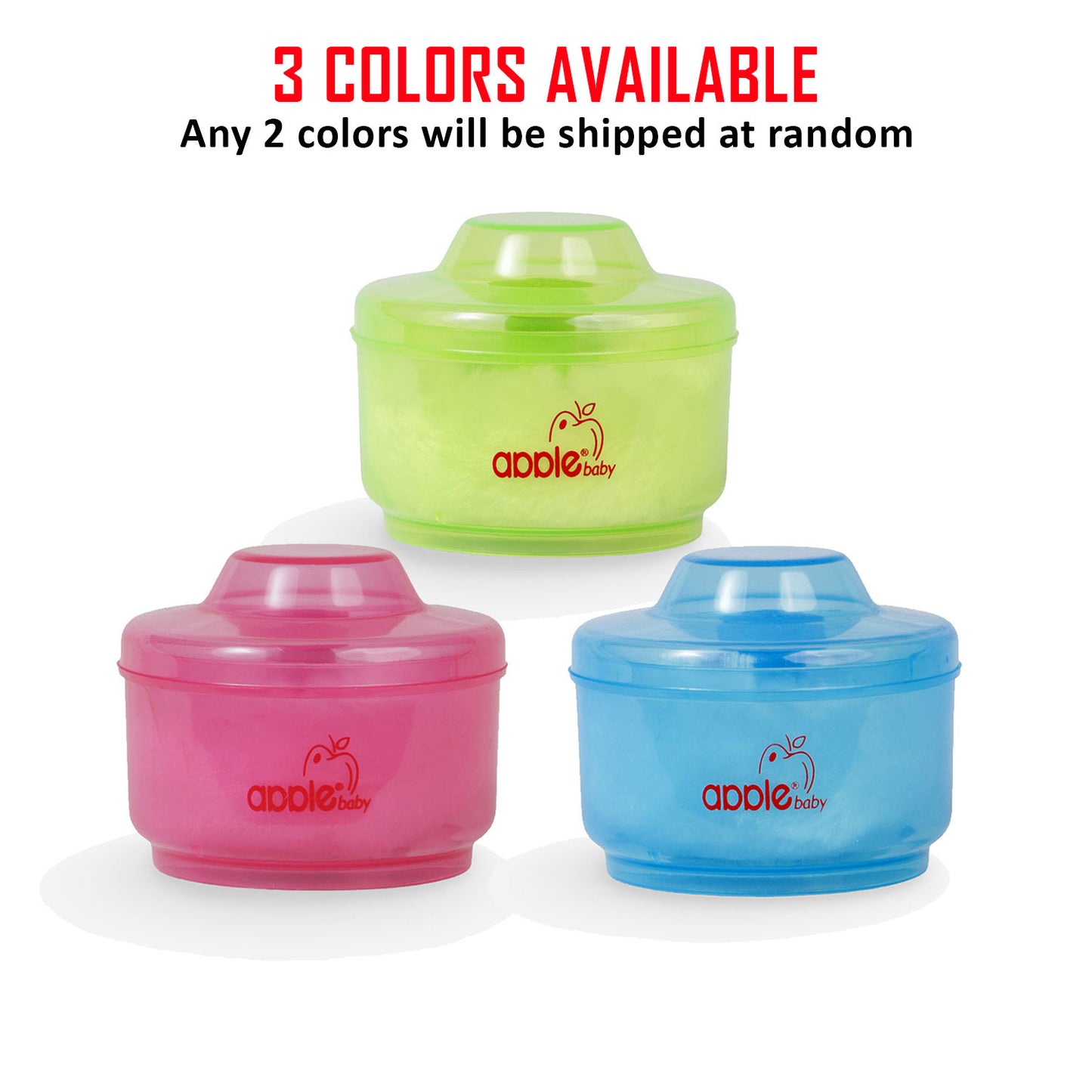 POWDER BOX WITH PUFF AC304  (Pack of 2)