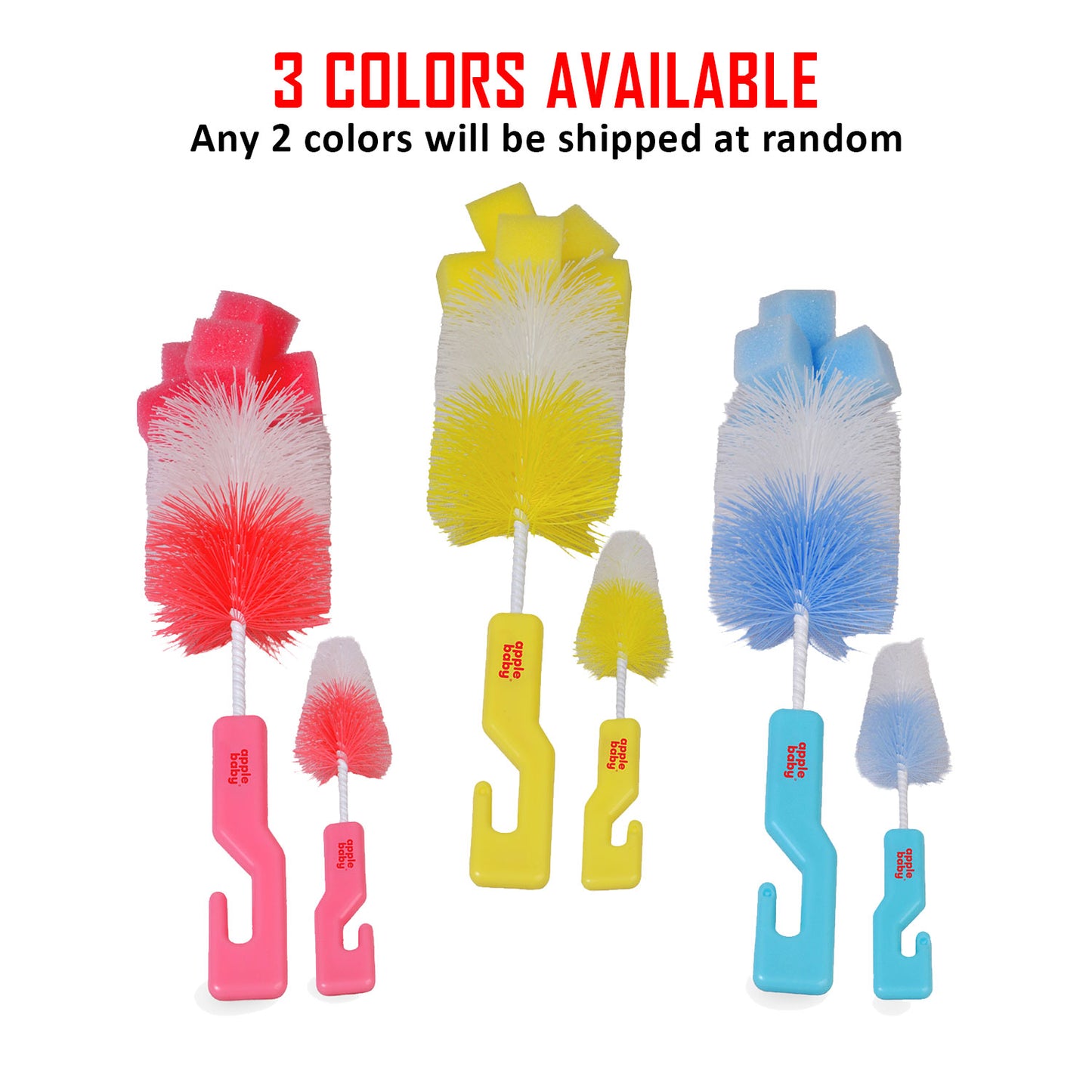 APPLE BABY BOTTLE BRUSH CLEANING BRUSH AC339  (Pack of 2)