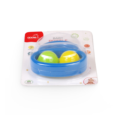 Apple Baby Twin Track Baby Rattle Toy – Easy Grip Rolling Balls Rattle for Infants (Pack of 3) AC352