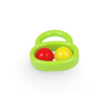 Apple Baby Twin Track Baby Rattle Toy – Easy Grip Rolling Balls Rattle for Infants (Pack of 3) AC352