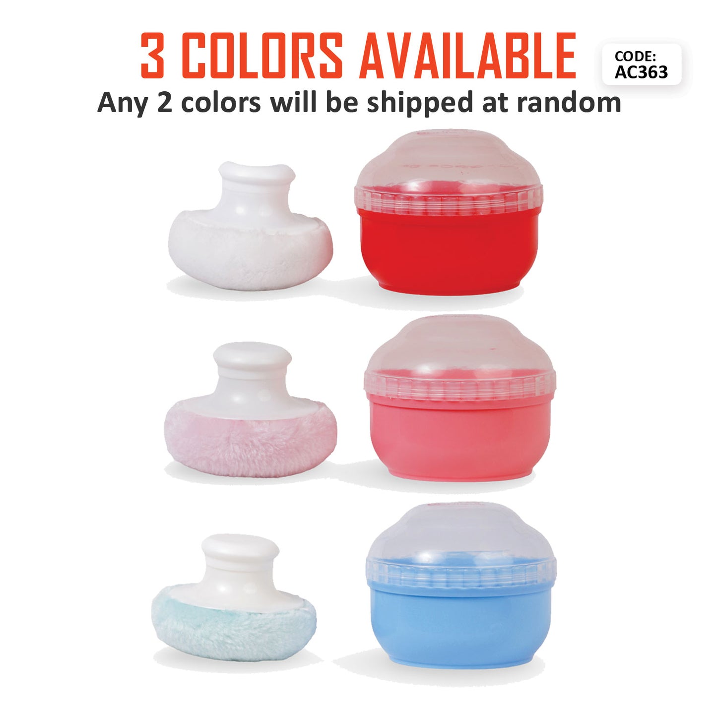 AC363 POWDER BOX WITH PUFF (Pack of 2)
