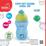 AC381_FLIPPY SOFT SLILCONE STRAW CUP 10oz/300ml