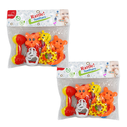AC407 APPLE BABY 5PCS RATTLE SET (Pack of 2)