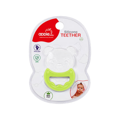 Apple Baby Bear Silicone Teether for Babies | BPA-Free Easy Grip Teething Toy (Pack of 3) AC412